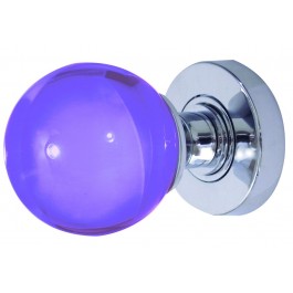 Jh5209 Frelan Plain Purple Glass Mortice Door Knob