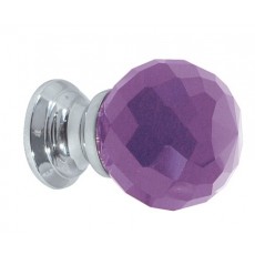Frelan Purple Glass Faceted Cupboard Knob Jh1260