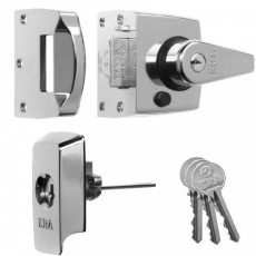 ERA High Security B.S. Night Latch (Front Door Lock) in Polished Chrome
