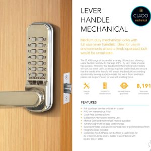 CODELOCKS 400 Mechanical Digital Locks 400 series Front & Back Plate Only PVD Polished Brass