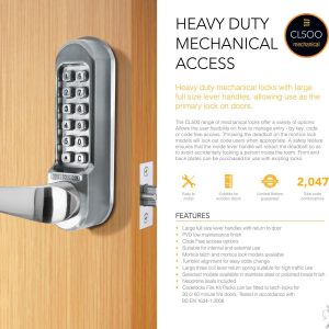 CODELOCKS 500 Mechanical Digital Locks 500 series Front & Back Plate Only PVD Polished Brass