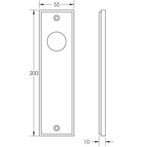 Burlington Richmond Door Handle Din Bathroom Backplate Satin Brass & Turn & Release