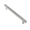 Square Bar Cabinet Handle (160mm OR 200mm c/c), Satin Chrome With Swarovski Crystal