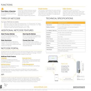 CODELOCKS KL1000 Classic Electronic Kitlock Cabinet Lock S/Grey NetCode