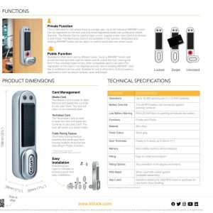 CODELOCKS KL1000 RFID Electronic Kitlock Cabinet Lock Black