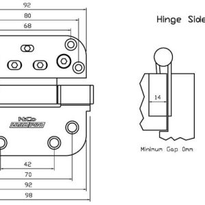 4915 Maintenance Free 3D Adjustable Door Hinge - Inward Opening