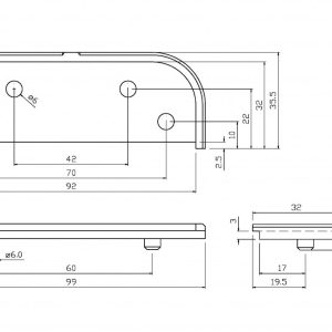 4916 Hinge Packer (for 4915 3D hinge if required)