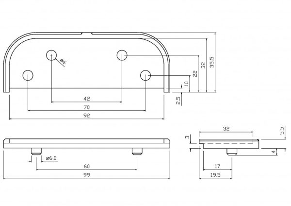 4916 Hinge Packer (for 4915 3D hinge if required)