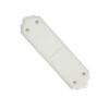 Heritage Brass Shaped Porcelain Fingerplate (280Mm X 77Mm), Plain White