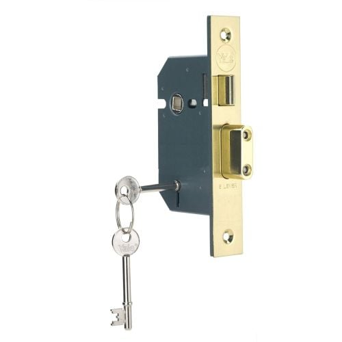 Yale M550 5 Lever Sashlock 3" Polished Brass B-M550-PB-78