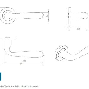 Carlisle brass - swl1127sss - steelworx swl peninsula lever on rose - finish - satin stainless steel (sss)