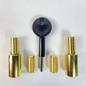 EUROART Quality Roller Heavy Duty Sash Window Stop Restrictor for Child Safety and Security-Comes with Key in Polished Brass Dim 50X17X17mm