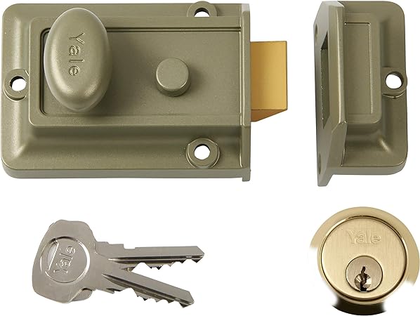 Traditional Nightlatch - Electro Nickel Brass Finish - Standard Security