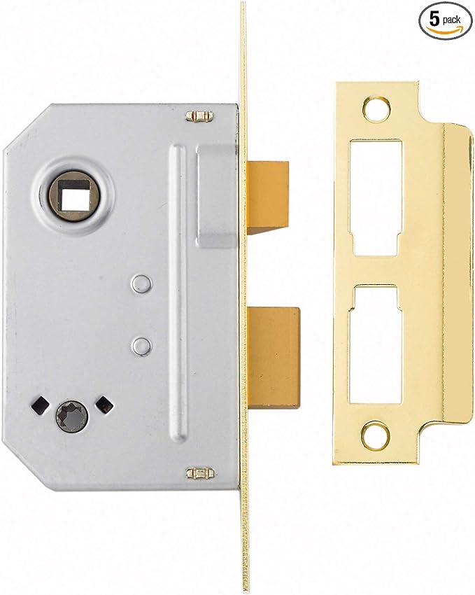 Yale P-M236-PB-63 Bathroom Sashlock, Visi Pack, Suitable for Internal Doors or Bathroom Doors, Brass Finish, 2.5 Inch/64 mm