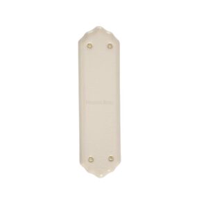 Heritage Brass Shaped Porcelain Fingerplate (280Mm X 77Mm), Cream Crackle