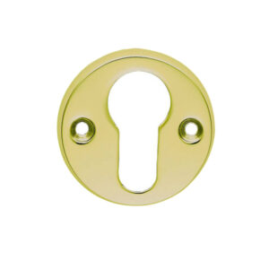 Classic Euro Profile Escutcheons, Polished Brass