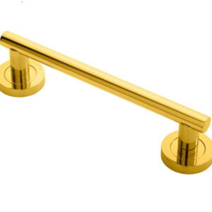 Manital Calla Pull Handle On Rose (200Mm Or 300Mm C/C), Polished Brass