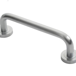 Manital Studio H Pull Handle On Rose (230Mm C/C), Satin Chrome