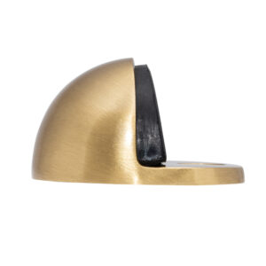 Oval Floor Mounted Door Stop, Satin Brass