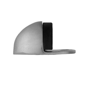 Oval Floor Mounted Door Stop, Satin Chrome