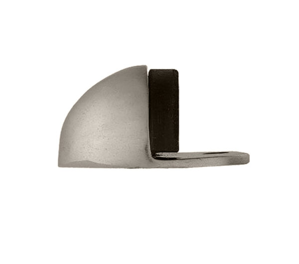 Oval Floor Mounted Door Stop, Satin Nickel