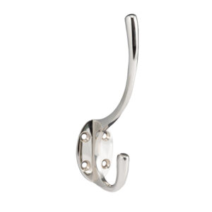 Victorian Hat And Coat Hooks, Polished Nickel