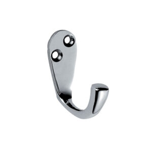 Victorian Single Robe Hook, Polished Chrome