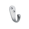 Victorian Single Robe Hook, Satin Chrome