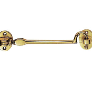 Heavyweight Silent Pattern Cabin Hooks (Various Sizes), Polished Brass