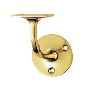 Lightweight Handrail Bracket, Polished Brass