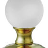 Delamain Ice Frosted Crystal Ball Mortice Door Knobs, Polished Brass