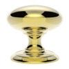 Large Centre Door Knob, Polished Brass