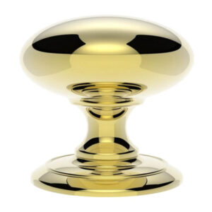 Large Centre Door Knob, Polished Brass