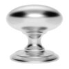 Large Centre Door Knob, Satin Chrome