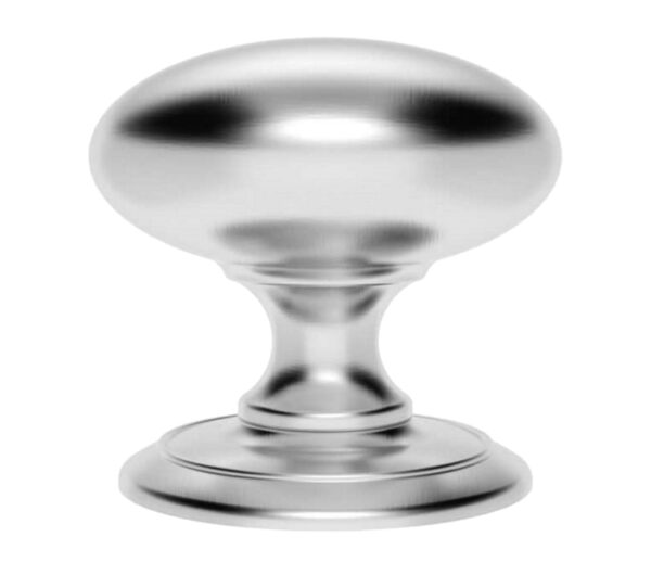 Large Centre Door Knob, Satin Chrome