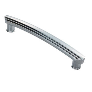 Fingertip Art Deco Style Cabinet Pull Handle (160Mm C/C), Polished Chrome