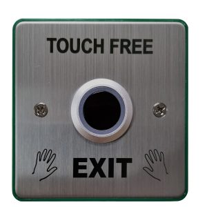 Touch Free Button with green back box