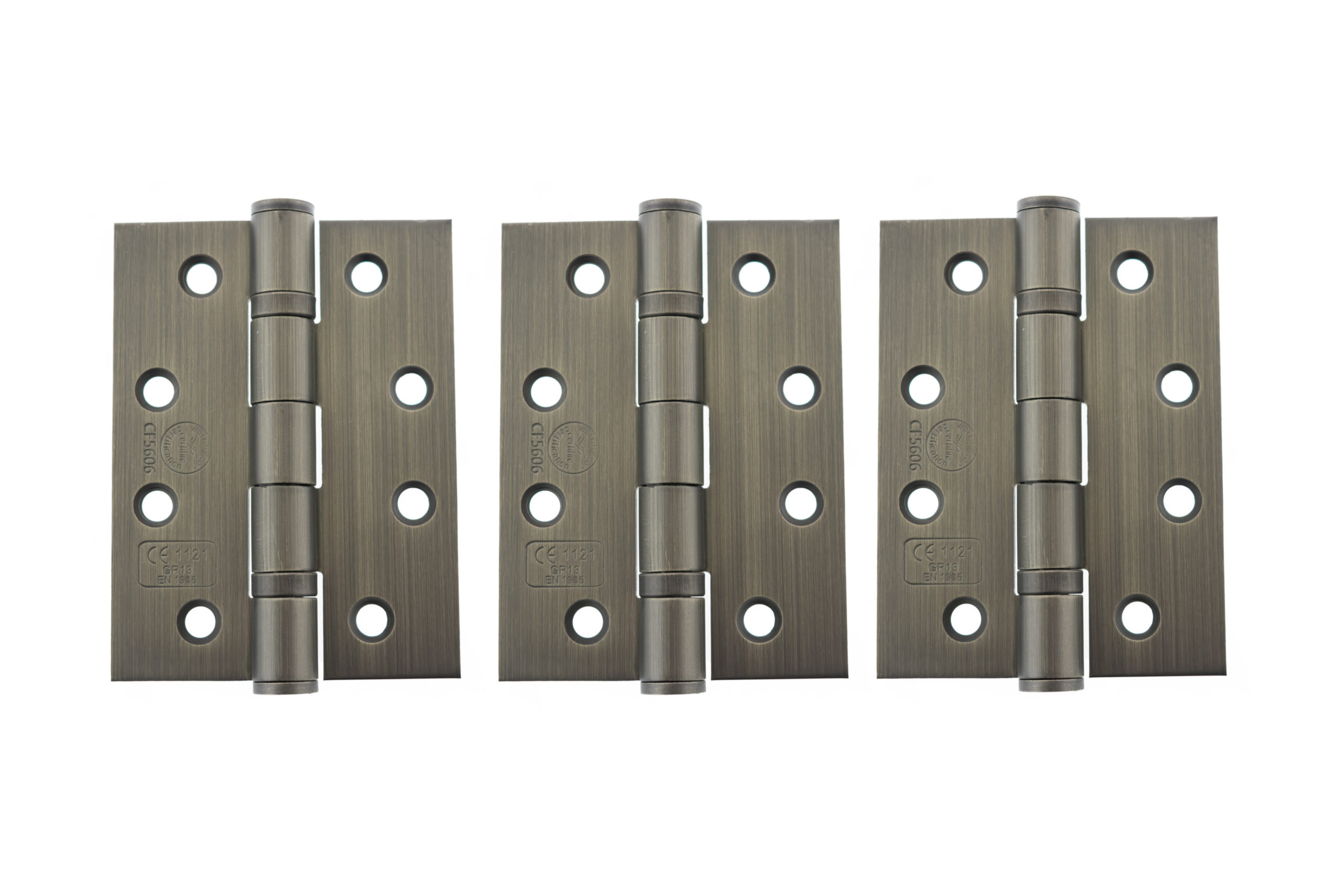 Atlantic Ball Bearing Hinges Grade 13 Fire Rated 4" x 3" x 3mm set of 3 - Urban Bronze