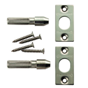 Security Hinge Bolt Set, Grade 316 Satin Stainless Steel