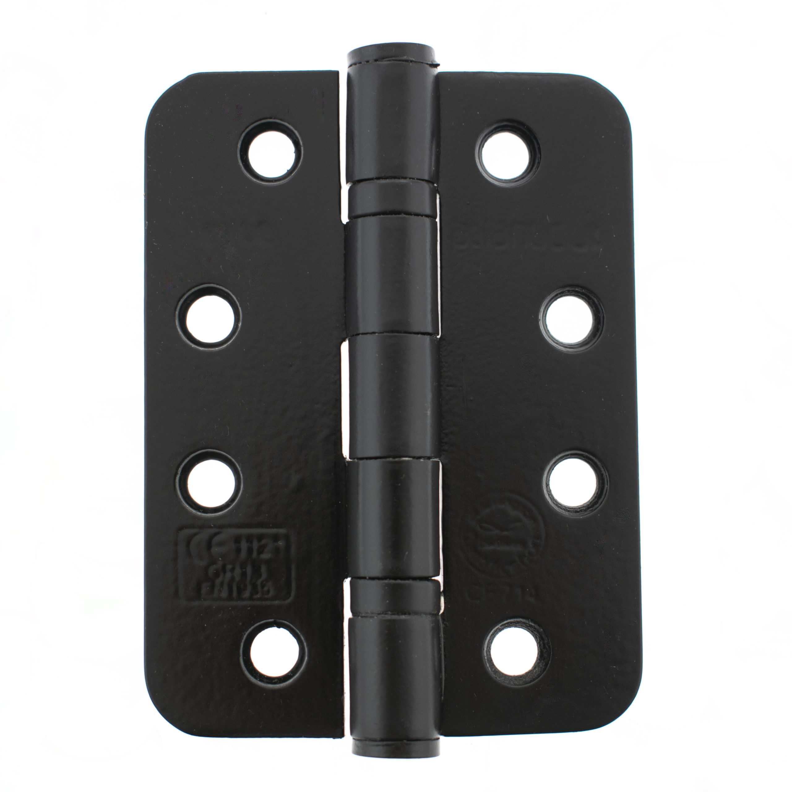 Atlantic Radius Corner Ball Bearing Hinges 4" X 3" X 3mm - Matt Black