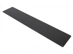 Atlantic Kick Plate Radius Corner Pre drilled with screws 690mm x 150mm - Matt Black