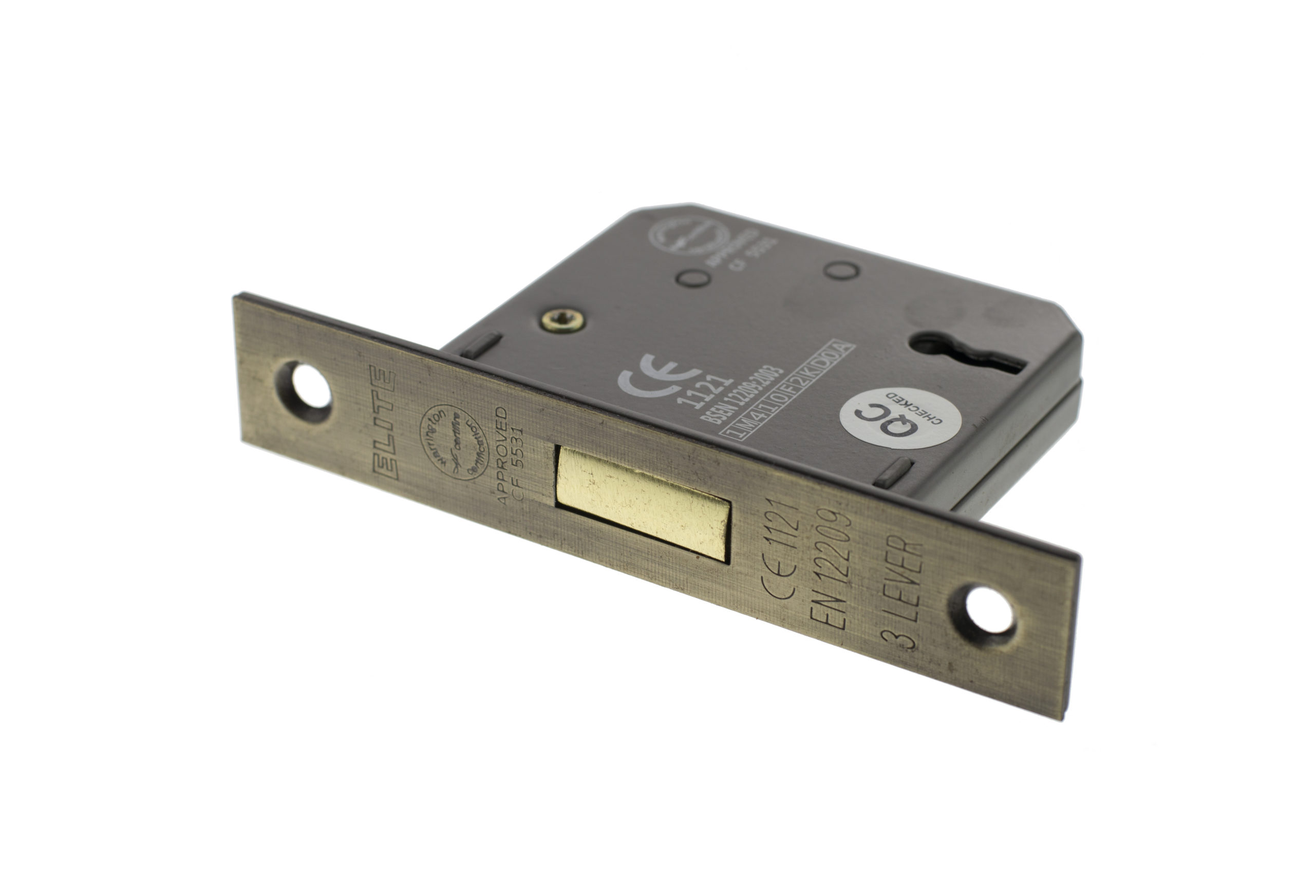 Atlantic 3 Lever Key Deadlock [CE] 2.5" - Matt Antique Brass