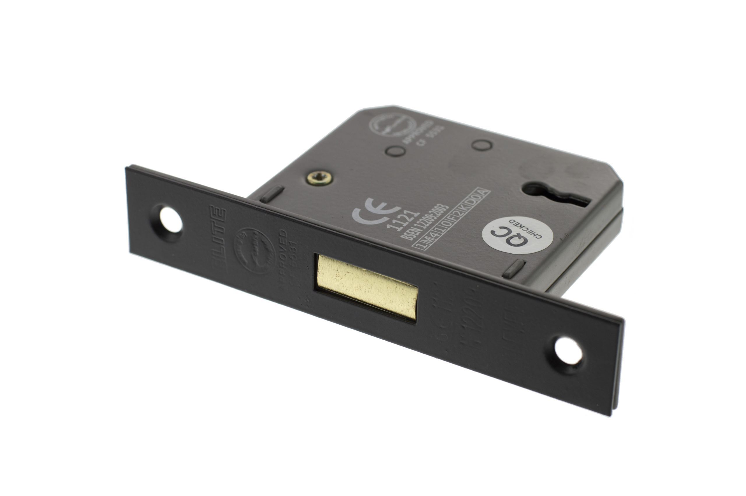 Atlantic 3 Lever Key Deadlock [CE] 2.5" - Matt Black