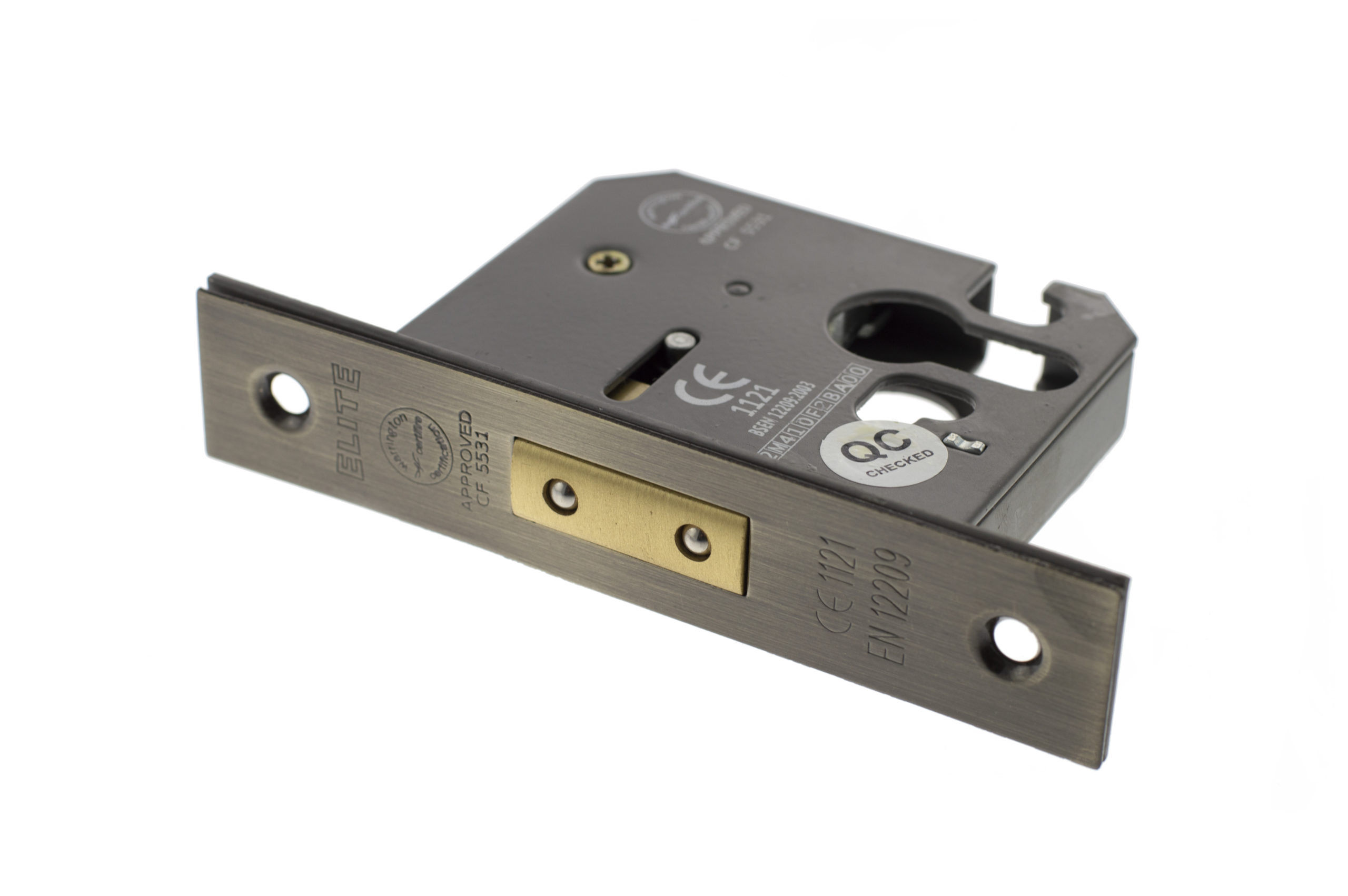 Atlantic Euro Deadlock [CE] 2.5" - Antique Brass