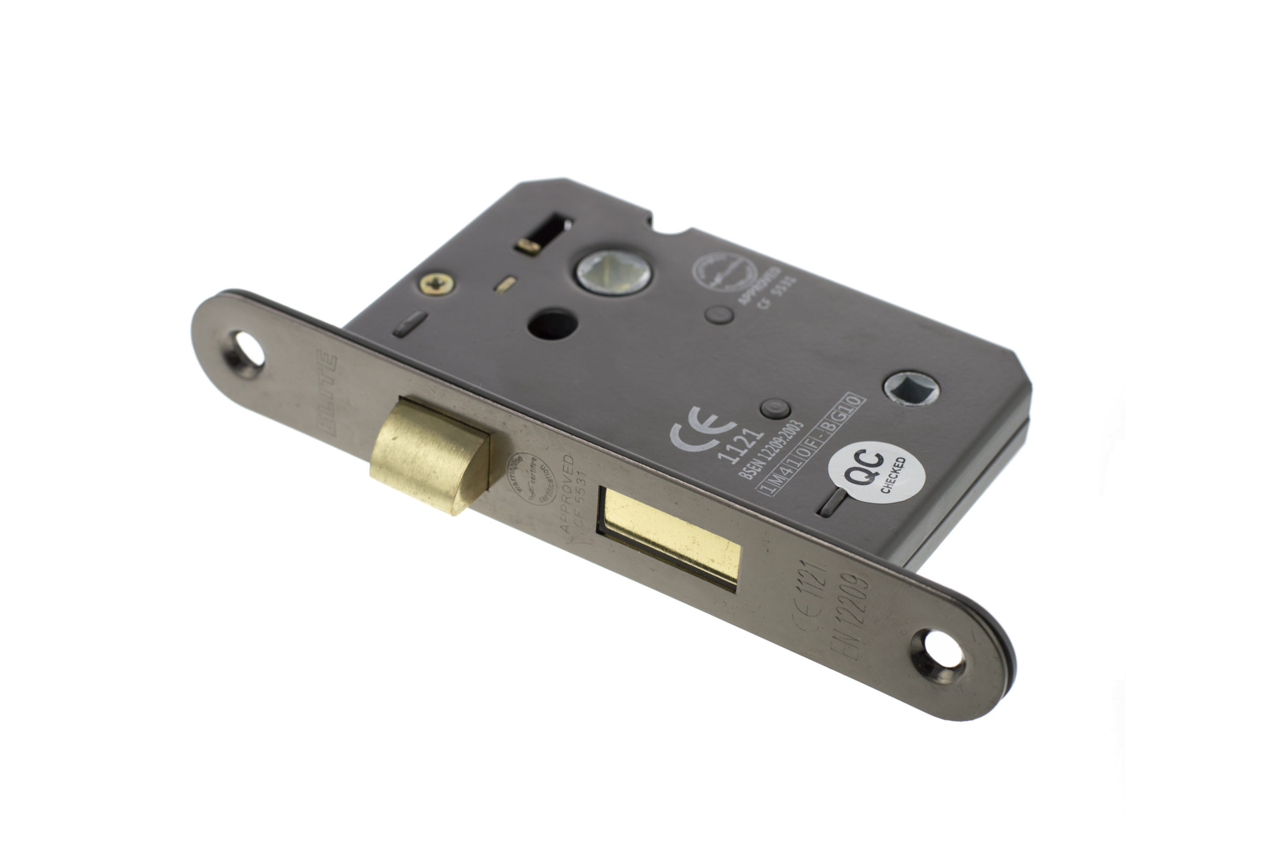 Atlantic Radius Corner Bathroom Lock [CE] 2.5" - Urban Bronze