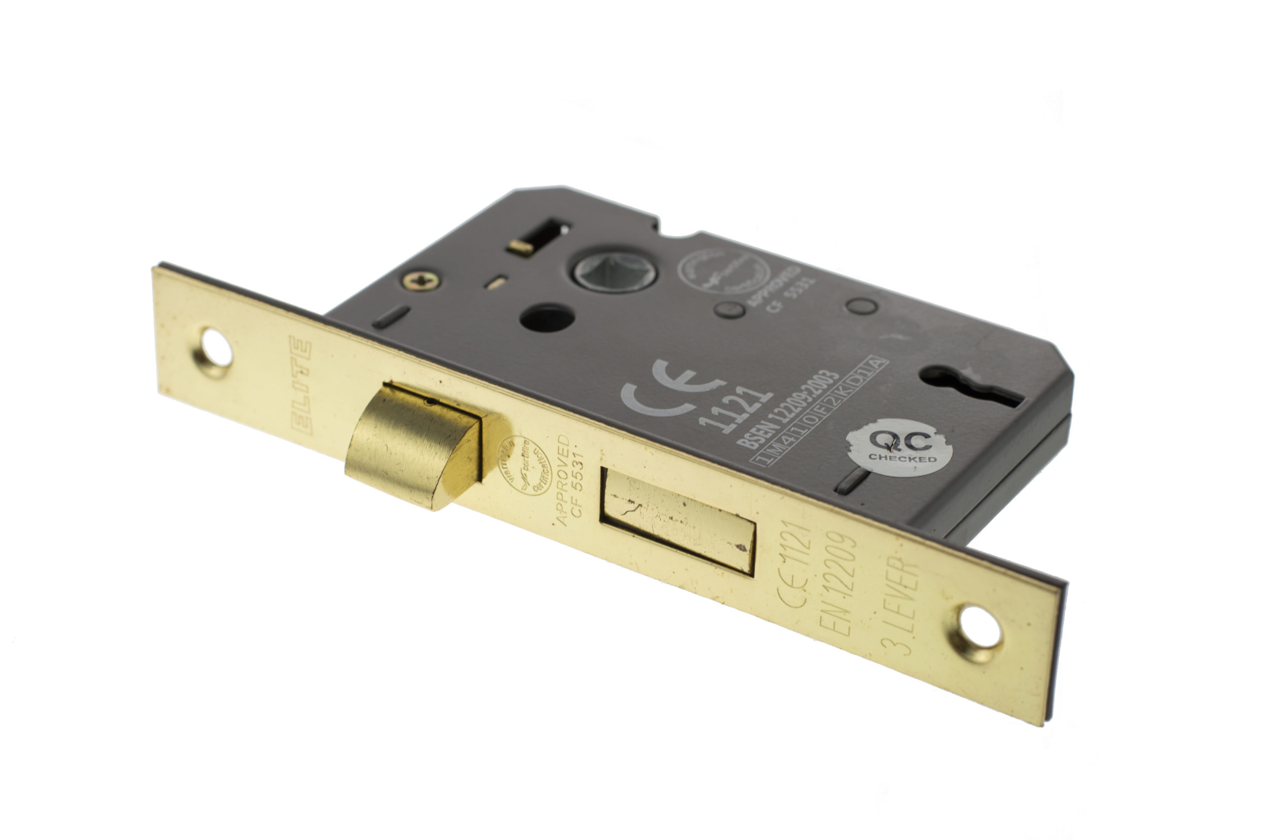 Atlantic 3 Lever Key Sashlock [CE] 2.5" - Polished Brass