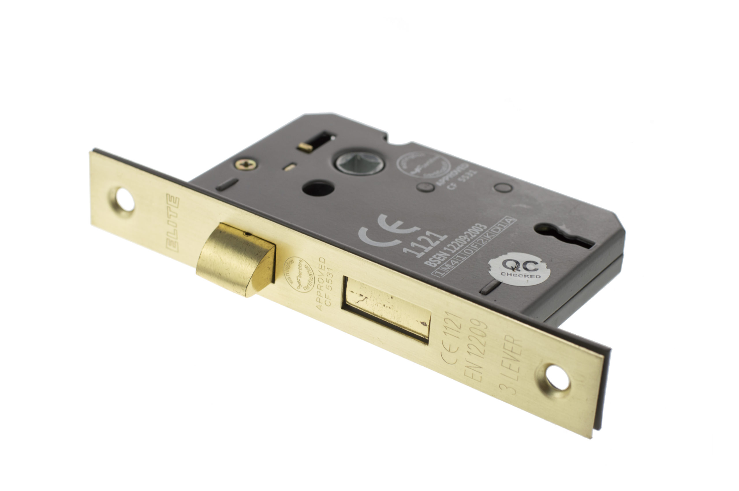 Atlantic 3 Lever Key Sashlock [CE] 2.5" - Satin Brass