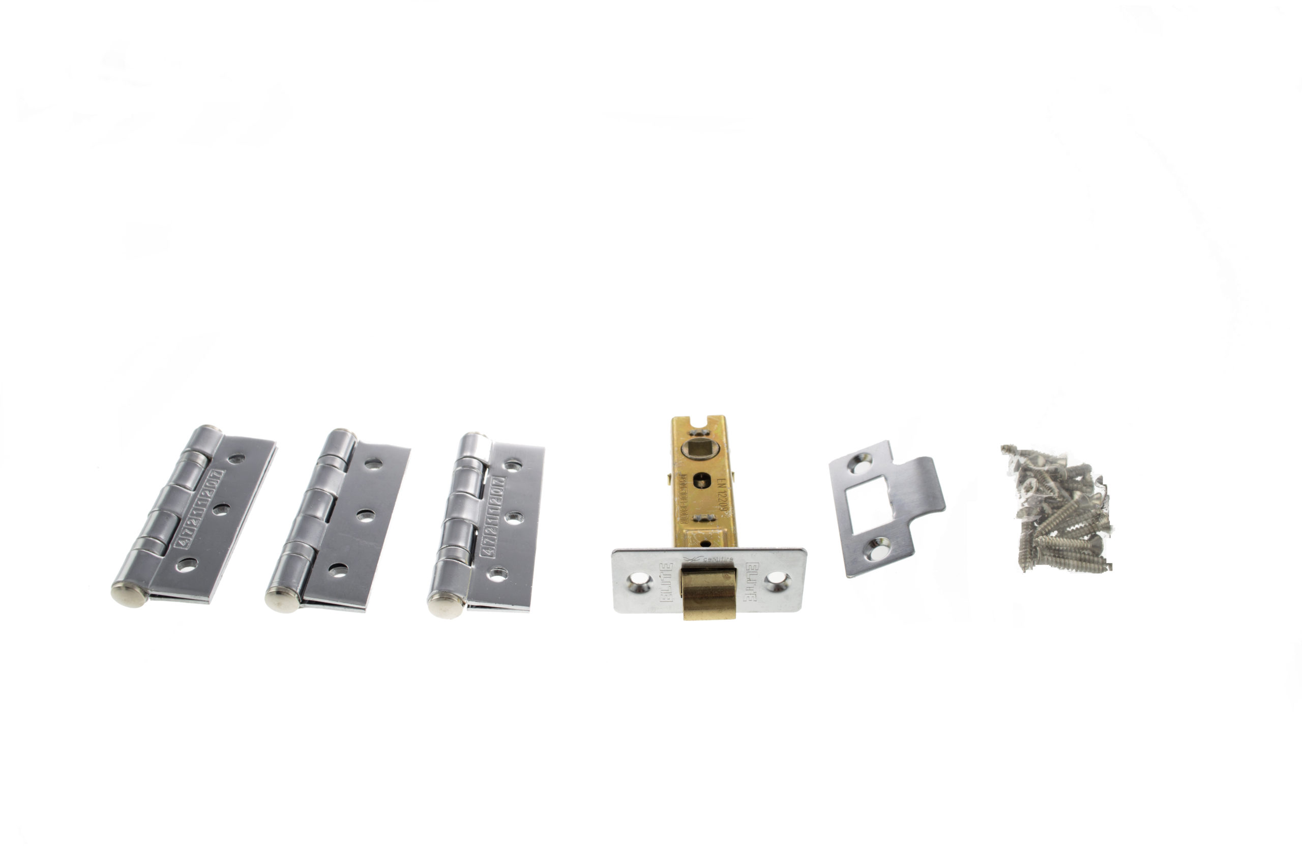 Atlantic Latch Pack [CE] 3" (Latch x1) + 3"x2" (Hinge x3) - Polished Chrome