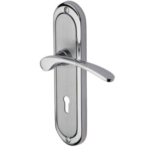 Heritage Brass Ambassador Apollo Finish, Polished Chrome & Satin Chrome Door Handles (Sold In Pairs)