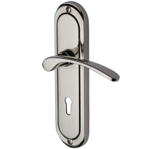 Heritage Brass Ambassador Polished Nickel Door Handle (Sold In Pairs)